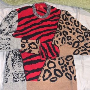 Zadig and Voltaire pieced pattern sweater. NWOT